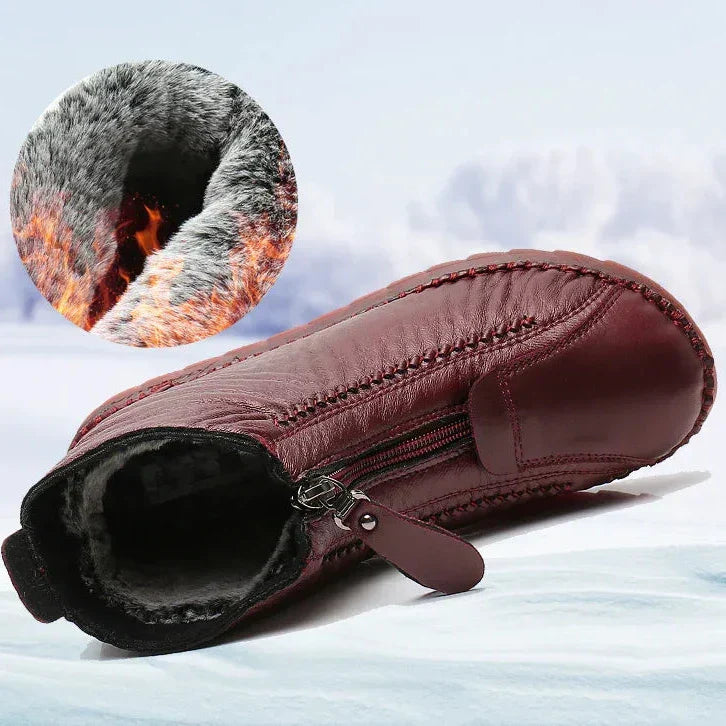 Non-slip ankle boots in faux leather: elegance and safety for everyday use